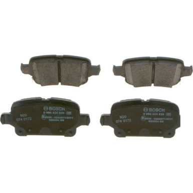 0 986 424 839 Bremsbelagsatz, Scheibenbremse