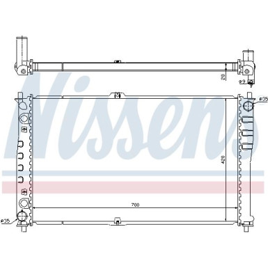 Nissens | Kühler, Motorkühlung | 66618