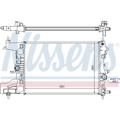 Nissens | Kühler, Motorkühlung | 630726