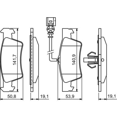 0 986 494 309 Bremsbelagsatz, Scheibenbremse