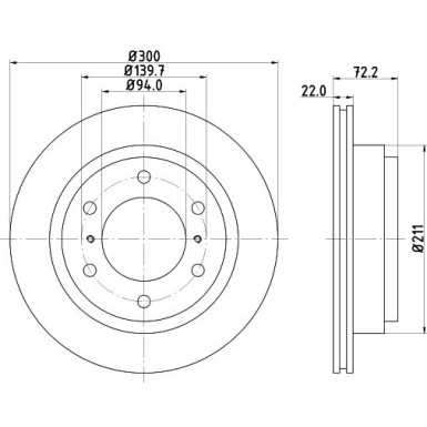 Hella | Bremsscheibe | 8DD 355 118-651