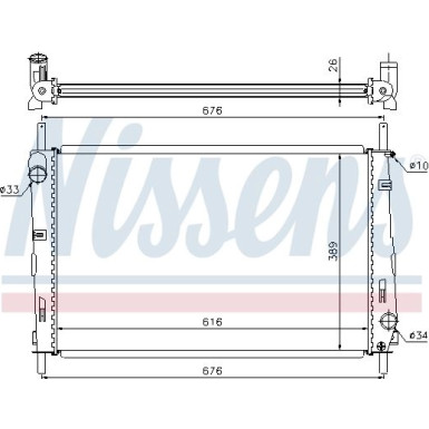 Nissens | Kühler, Motorkühlung | 69250