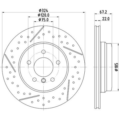 Hella | Bremsscheibe | 8DD 355 123-031