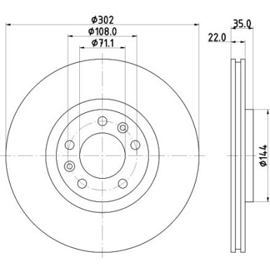 Hella | Bremsscheibe | 8DD 355 116-231