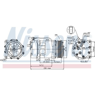 Nissens Kompressor, Klimaanlage FIRST FIT 89117
