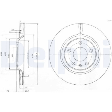 Delphi | Bremsscheibe | BG3997