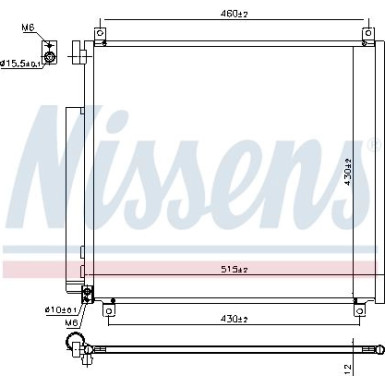 Nissens | Kondensator, Klimaanlage | 941170