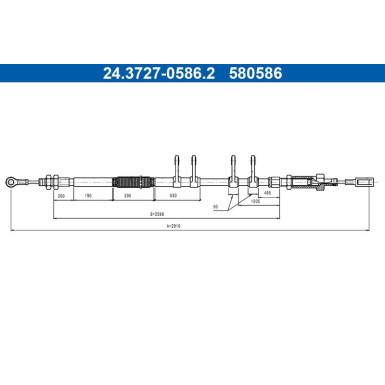 24.3727-0586.2 Seilzug, Feststellbremse 24.3727-0586.2 Seilzug, Feststellbremse
