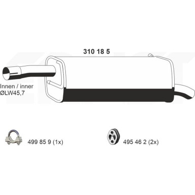 310185 Endschalldämpfer