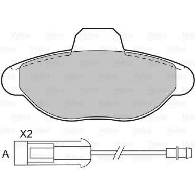 598012 Bremsbelagsatz, Scheibenbremse