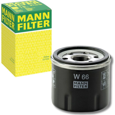 MANN-FILTER W 66 Ölfilter M 20 X 1.5, Anschraubfilter MANN-FILTER W 66 Ölfilter M 20 X 1.5, Anschraubfilter
