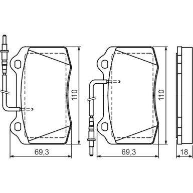0 986 424 658 Bremsbelagsatz, Scheibenbremse