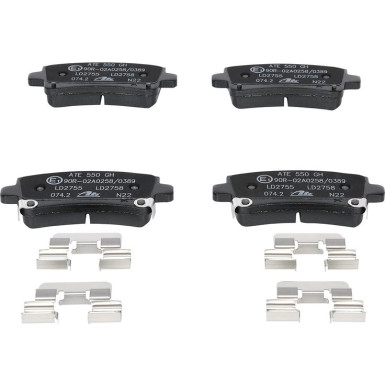 Bremsbelagsatz, Scheibenbremse ATE Ceramic 13.0470-2758.2