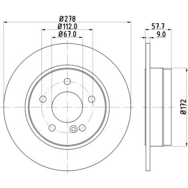 Hella | Bremsscheibe | 8DD 355 114-181