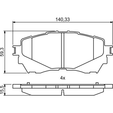 0 986 494 793 Bremsbelagsatz, Scheibenbremse
