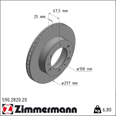 Zimmermann Bremsscheibe Coat Z 590.2820.20