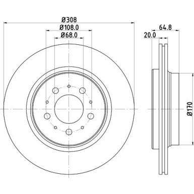 Hella Pagid | Bremsscheibe | 8DD 355 110-611