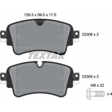 2230801 Bremsbelagsatz, Scheibenbremse Q+