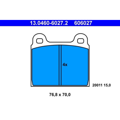 13.0460-6027.2 Bremsbelagsatz, Scheibenbremse