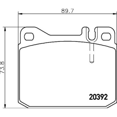 Hella | Bremsbelagsatz, Scheibenbremse | 8DB 355 017-481