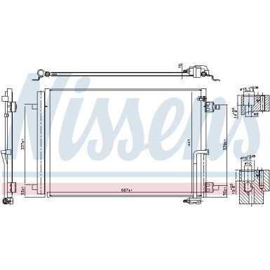 Nissens | Kondensator, Klimaanlage | 941050