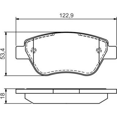 0 986 494 132 Bremsbelagsatz, Scheibenbremse