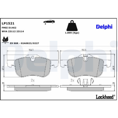 LP1521 Bremsbelagsatz, Scheibenbremse LP1521 Bremsbelagsatz, Scheibenbremse