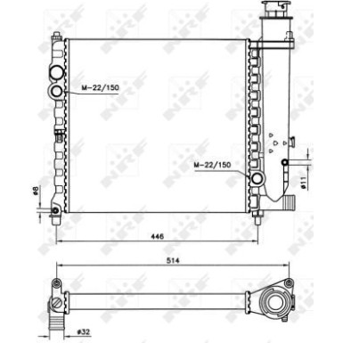 NRF | Kühler, Motorkühlung | 58714