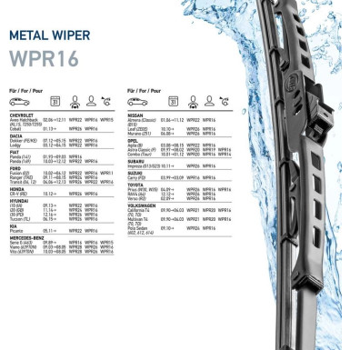 9XW 190 253-161 Wischblatt Metal