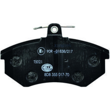 Hella | Bremsbelagsatz, Scheibenbremse | 8DB 355 017-701