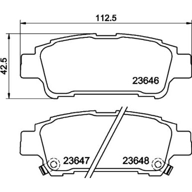 Hella | Bremsbelagsatz, Scheibenbremse | 8DB 355 010-311