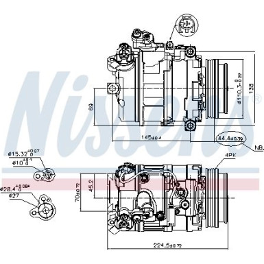 Nissens | Kompressor, Klimaanlage | 89199