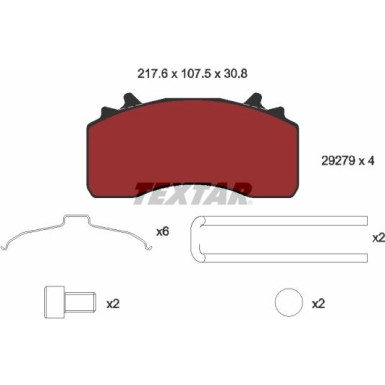 2927901 Bremsbelagsatz, Scheibenbremse 2927901 Bremsbelagsatz, Scheibenbremse