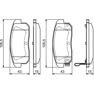 0 986 494 223 Bremsbelagsatz, Scheibenbremse