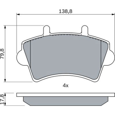 0 986 494 031 Bremsbelagsatz, Scheibenbremse