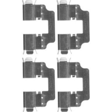 Hella | Zubehörsatz, Scheibenbremsbelag | 8DZ 355 203-651