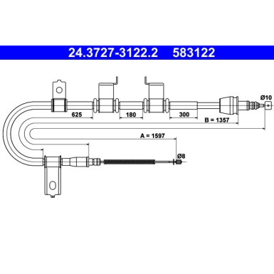 24.3727-3122.2 Seilzug, Feststellbremse