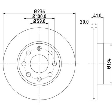 Hella | Bremsscheibe | 8DD 355 111-341
