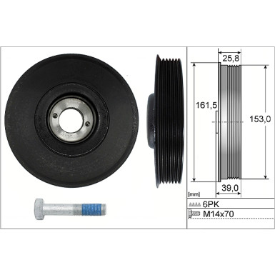544 0039 20 Riemenscheibe, Kurbelwelle