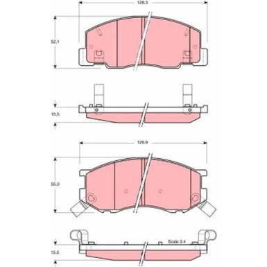 GDB3157 Bremsbelagsatz, Scheibenbremse
