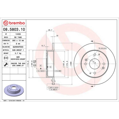 Brembo Bremsscheibe PRIME LINE 08.5803.10