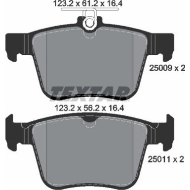 Textar Bremsbelagsatz, Scheibenbremse Q+ 2500901 Textar Bremsbelagsatz, Scheibenbremse Q+ 2500901