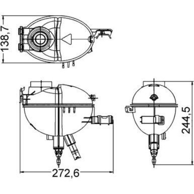 CRT 209 000S Ausgleichsbehälter, Kühlmittel BEHR