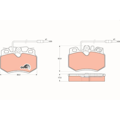 GDB808 Bremsbelagsatz, Scheibenbremse COTEC