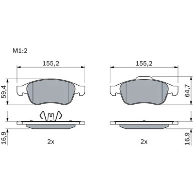 0 986 494 441 Bremsbelagsatz, Scheibenbremse