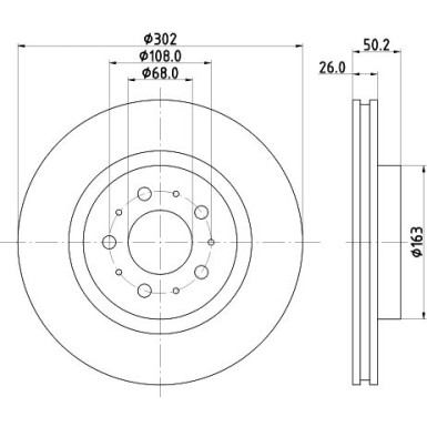Hella | Bremsscheibe | 8DD 355 106-131