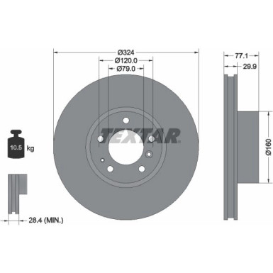 Textar | Bremsscheibe | 92058300