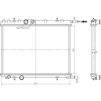 58304A Kühler, Motorkühlung Economy Class 58304A Kühler, Motorkühlung Economy Class