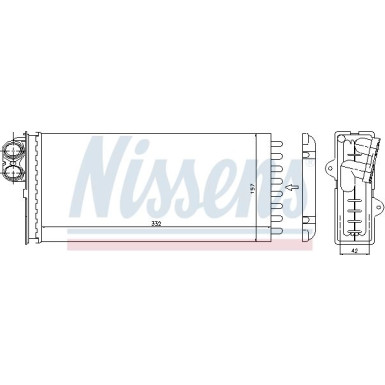 Nissens | Wärmetauscher, Innenraumheizung | 73375