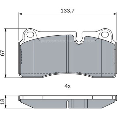 0 986 494 957 Bremsbelagsatz, Scheibenbremse